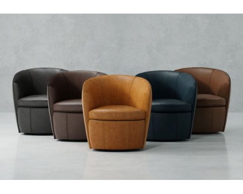 BAROLO Navy Swivel Club Chair